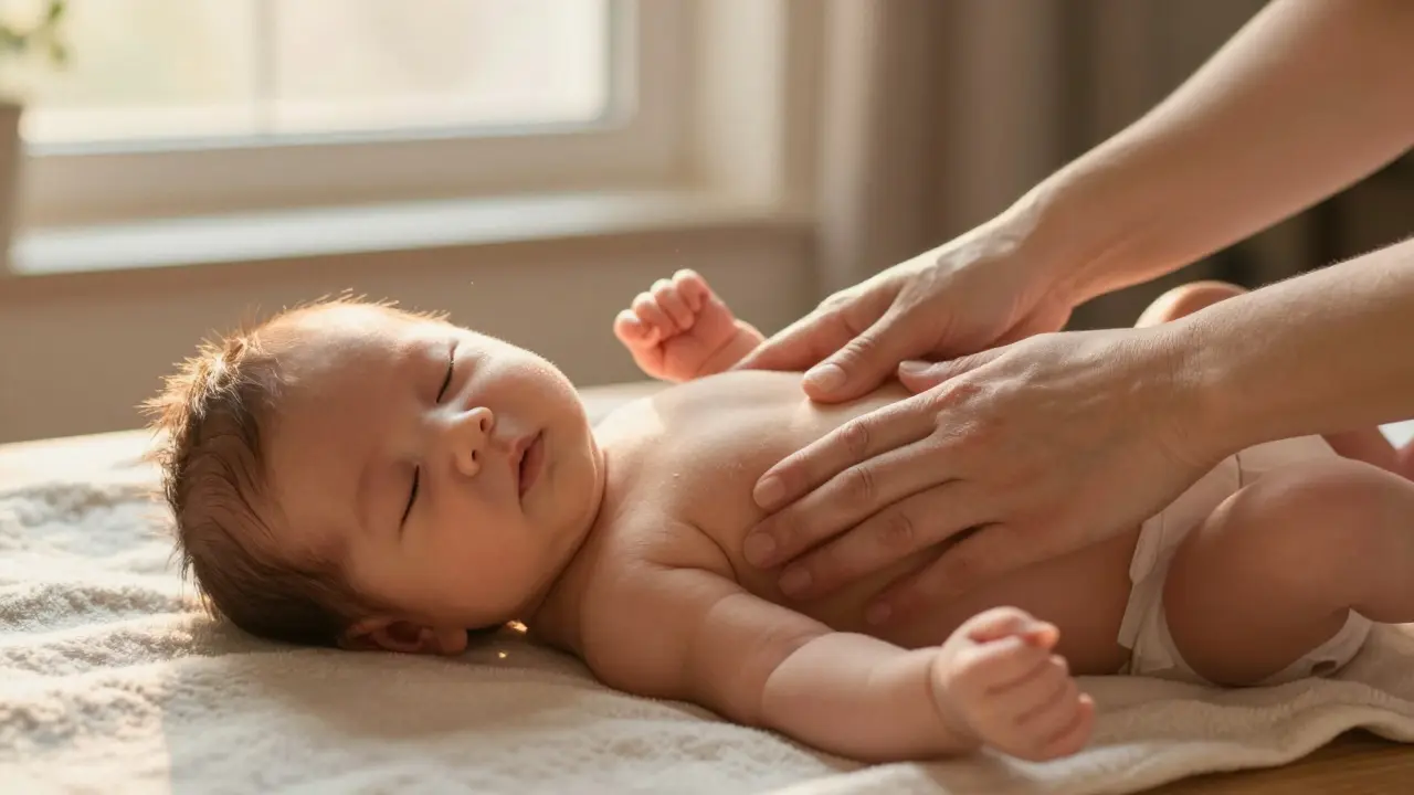 Jak masáž kojenců a batolat pomáhá při problémech s trávením